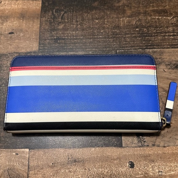 Kate Spade Laurel Way Neda Continental Striped Wallet - Picture 2 of 8